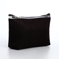 Косметичка на молнии, цвет коричневый Косметичка на молнии, цвет коричневый