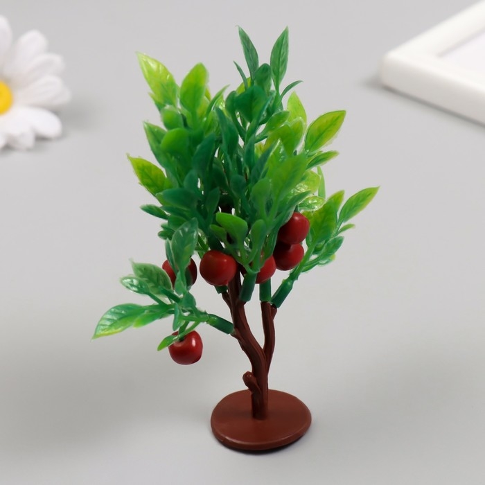 Искусственное растение для творчества пластик "Куст яблони" 7,5х10 см