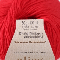 Пряжа "Merino Royal" 100% шерсть 100м/50гр (56 красный) Пряжа "Merino Royal" 100% шерсть 100м/50гр (56 красный)