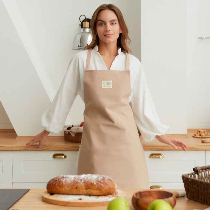 Фартук Этель Kitchen 60х70 см, цв. бежевый, 100% хл, саржа 220 г/м2