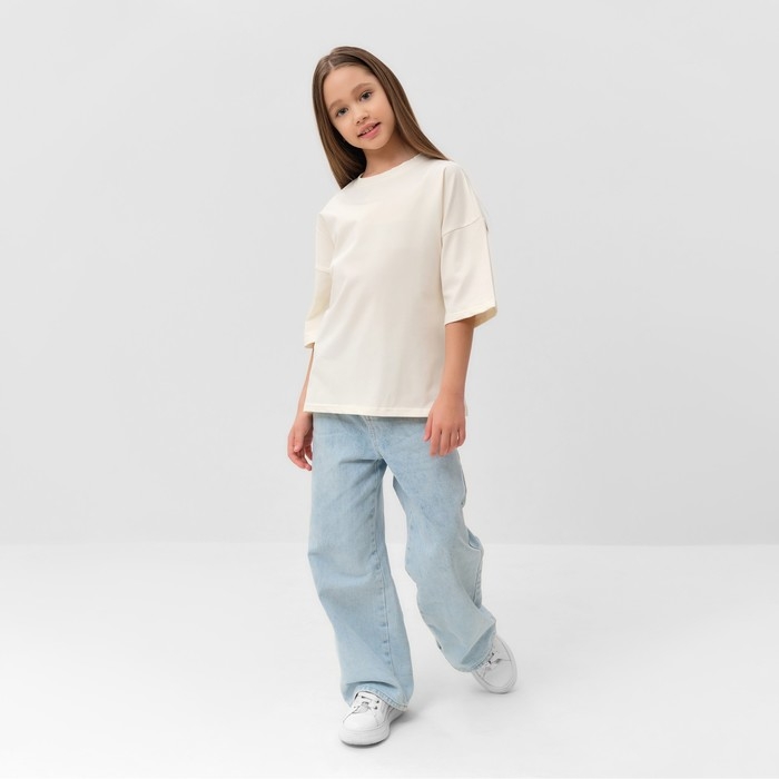Футболка детская MINAKU цвет молочный, рост 110 см