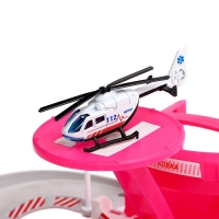 Парковка «Станция скорой помощи», с металлическими машинкой и вертолётом Парковка «Станция скорой помощи», с металлическими машинкой и вертолётом