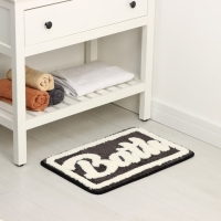 Коврик для ванной и туалета SAVANNA «Bath», 40×60 см, цвет чёрный Коврик для ванной и туалета SAVANNA «Bath», 40×60 см, цвет чёрный