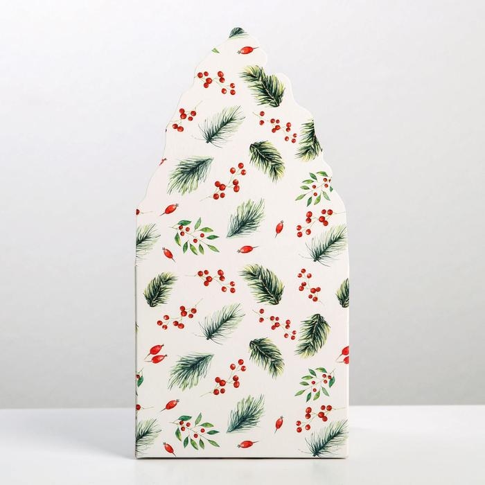 Коробка новогодняя для мини-букетов «С новым годом», снегири, 12 х 17 х 10 см, Новый год Коробка новогодняя для мини-букетов «С новым годом», снегири, 12 х 17 х 10 см, Новый год