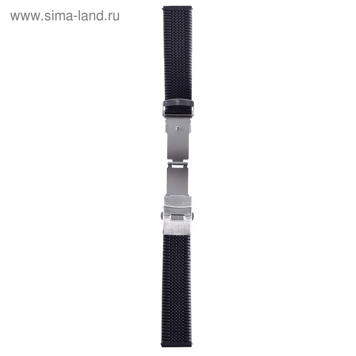 Ремешок для часов Ремешок для часов "Соломон" 22 мм, силикон, l-20 см, черный,