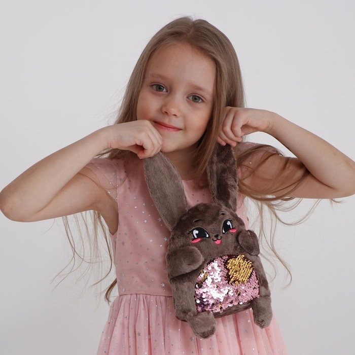 Мягкая игрушка &laquo;Зайка Софи&raquo;, с пайетками, 16х8х17 см