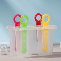 Форма для мороженого Доляна «Симпл», 12,5×7×10 см, 4 ячейки, цвет прозрачный Форма для мороженого Доляна «Симпл», 12,5×7×10 см, 4 ячейки, цвет прозрачный