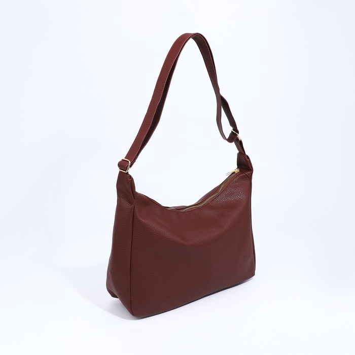 Сумка-мешок на молнии, цвет коричневый Сумка-мешок на молнии, цвет коричневый