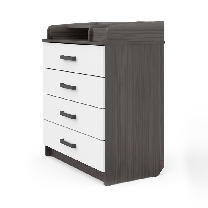 Комод пеленальный детский Marvin, 80х45х94 см., 4 ящика, цвет бодега темн./белый