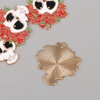 Декор для творчества металл, эмаль "Череп в цветочном венке" 3,1х3 см Декор для творчества металл, эмаль "Череп в цветочном венке" 3,1х3 см