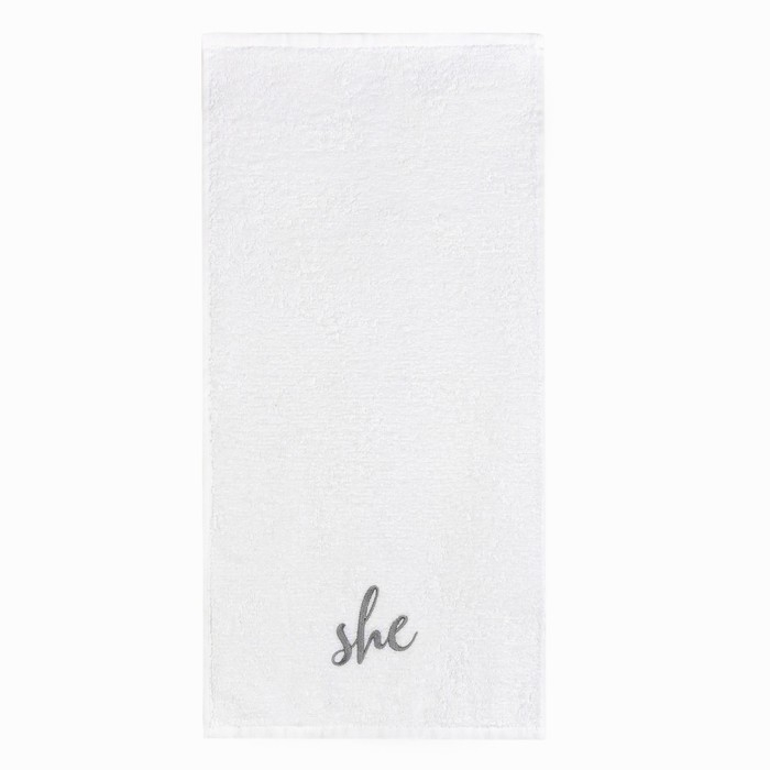 Набор полотенец Набор полотенец "She & He" 35х50 см-2 шт, 100% хлопок, 350 г/м2