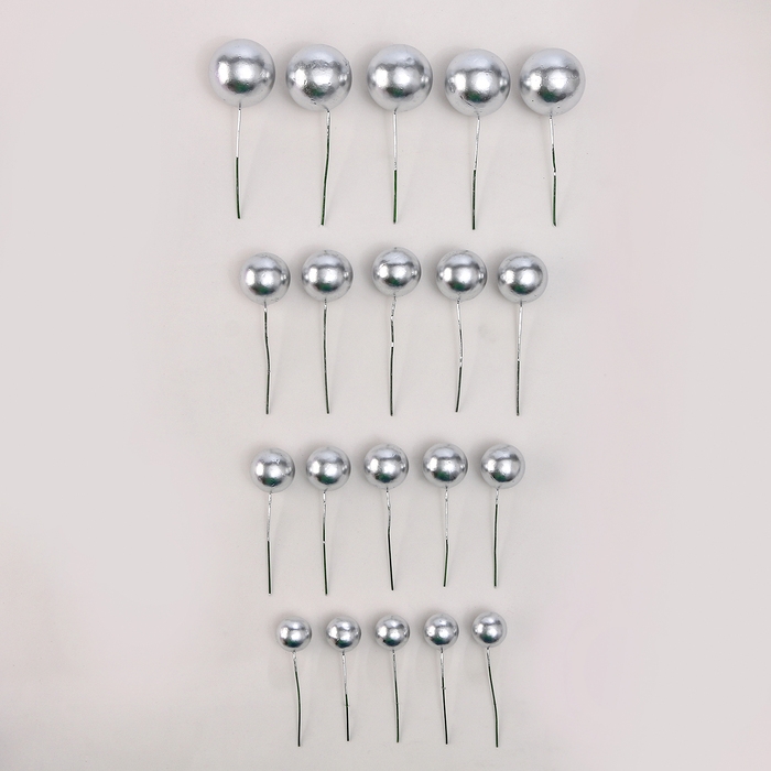 Набор для украшения &laquo;Бусины&raquo;, цвет серебро