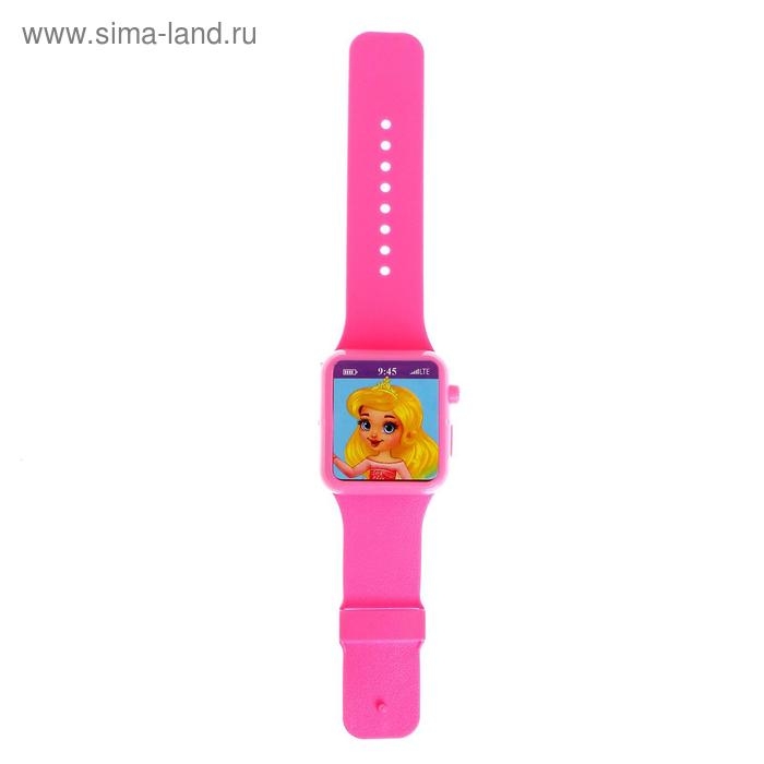 Музыкальные часики &laquo;Чудесная принцесса&raquo;, детские, звук, свет, цвет розовый