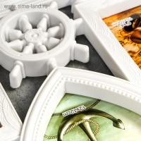 Фоторамка пластик на 5 фото 10х15, 12х12 см "Корабль" белая 38х48 см Фоторамка пластик на 5 фото 10х15, 12х12 см "Корабль" белая 38х48 см