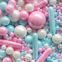 Кондитерская посыпка сахарная: голубая, белая, розовая, 25 г.