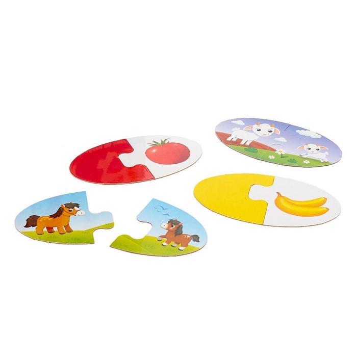 Парные IQ-пазлы &laquo;Мамы и малыши&raquo;, 12 пазлов, 24 детали