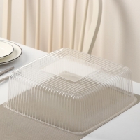 Крышка для тортницы пластиковая одноразовая ПР-Т-240, 31,6&times;31,6&times;12,5 см, цвет прозрачный