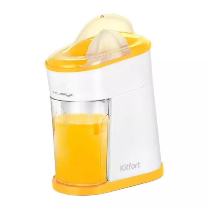 Соковыжималка Kitfort KT-1150-3, для цитрусовых, 40 Вт, 0.35 л, 54 об/мин, бело-жёлтая Соковыжималка Kitfort KT-1150-3, для цитрусовых, 40 Вт, 0.35 л, 54 об/мин, бело-жёлтая