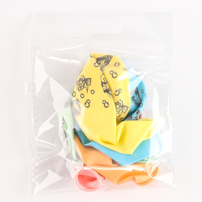 Шар латексный 14" &laquo;С ДР. Аниме&raquo;, набор 5 шт., МИКС