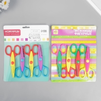 Ножницы рельефные "Цветик" (набор 4 шт) 13 см МИКС Ножницы рельефные "Цветик" (набор 4 шт) 13 см МИКС