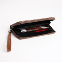 Кошелёк женский на молнии, цвет коричневый Кошелёк женский на молнии, цвет коричневый