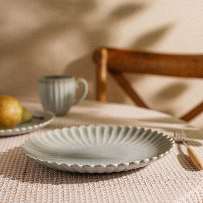 Блюдо для подачи SL Home &laquo;Эхо Крита&raquo;, d=20 см, цвет голубой