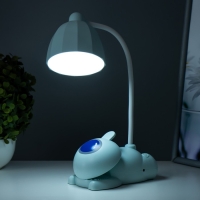 Настольная лампа "Робот" LED 5Вт USB АКБ лазурный 11,8х7,8х31 см RISALUX