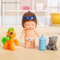 Пупс «Малышка» с питомцами, с аксессуарами, МИКС Пупс «Малышка» с питомцами, с аксессуарами, МИКС