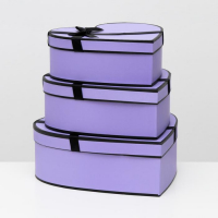 Набор коробок 3 в 1 "Сердца", 33 x 32 x 11.5 - 26 x 25 x 9.5 см