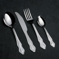 Набор столовых приборов &laquo;Славяна&raquo;, 24 предмета, толщина 1.2 мм, цвет серебряный