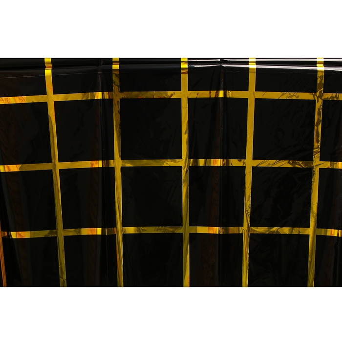 Скатерть в клетку 137 &times; 183 см, чёрная