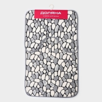 Набор ковриков для ванной и туалета Доляна &laquo;Галька&raquo;, 2 шт, 40&times;49 см, 50&times;80 см