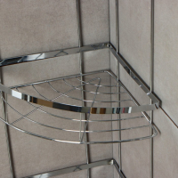 Полка угловая 3-х ярусная Доляна, 21×21×57,5 см, цвет хромированный Полка угловая 3-х ярусная Доляна, 21×21×57,5 см, цвет хромированный