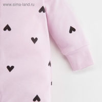 Комбинезон Крошка Я &laquo;Сердечки&raquo;, цвет розовый, рост 86-92 см