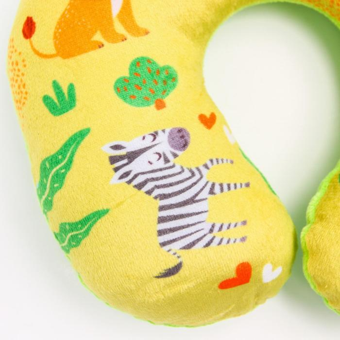 Подушка дорожная детская для путешествий «Африка», рогалик, Крошка Я Подушка дорожная детская для путешествий «Африка», рогалик, Крошка Я