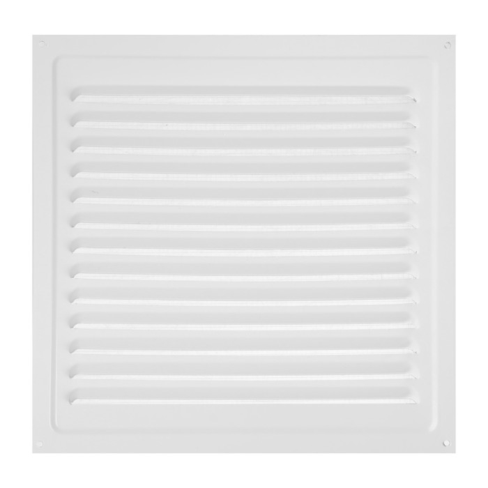 Решетка вентиляционная ZEIN Люкс РМ3030, 300 х 300 мм, с сеткой, металлическая, белая