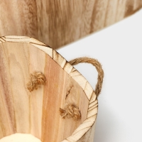 Корзины для хранения LaDо́m, ручной работы, 3 шт, размер: 17&times;17&times;14 см, 20,5&times;20,5&times;14,5 см, 25&times;25&times;15 см