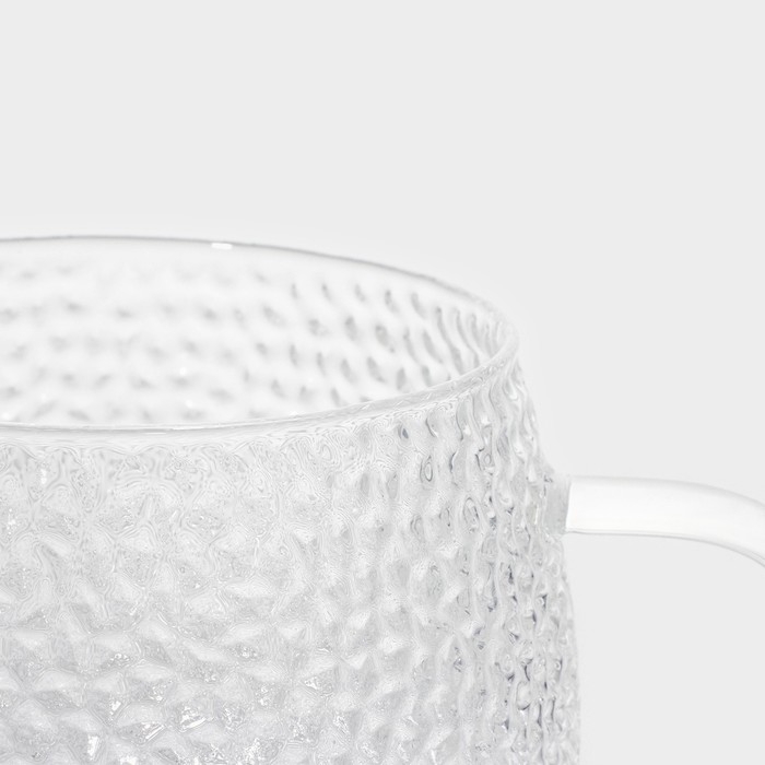 Кружка стеклянная для заваривания Magistro «Сара» с крышкой, 360 мл, 12×9×10,1 см, сито Кружка стеклянная для заваривания Magistro «Сара» с крышкой, 360 мл, 12×9×10,1 см, сито