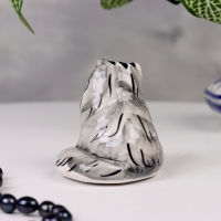 Сувенир "Кошка сидячая", 6х6 см, цветная, гжель