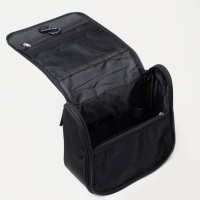 Косметичка-несессер, отдел на молнии, с ручкой, с крючком, цвет чёрный Косметичка-несессер, отдел на молнии, с ручкой, с крючком, цвет чёрный