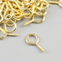 Винт-глазок для крепления картин, фоторам золото (набор 100 шт) 1,8х0,9 см Винт-глазок для крепления картин, фоторам золото (набор 100 шт) 1,8х0,9 см