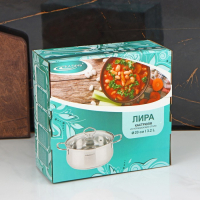 Кастрюля &laquo;Лира&raquo; 3.2 л, d=20 см, капсульное дно, индукция