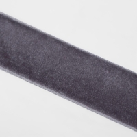 Лента бархатная, 25 мм, 18 &plusmn; 1 м, цвет серый №184