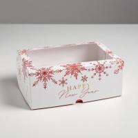 Коробка для капкейков &laquo;Let it snow&raquo;, 17 х 25 х 10см, Новый год