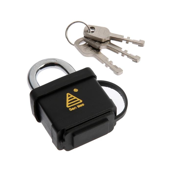 Замок навесной, 40 мм, влагозащищенный, короткая дужка, 3 ключа Замок навесной, 40 мм, влагозащищенный, короткая дужка, 3 ключа