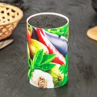 Подставка для ножей с наполнителем Доляна &laquo;Яркоцвет&raquo;, 14&times;9 см, цвет МИКС