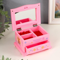 Шкатулка музыкальная "Тумбочка розовая мишки" 14,5х9х10,8 см Шкатулка музыкальная "Тумбочка розовая мишки" 14,5х9х10,8 см