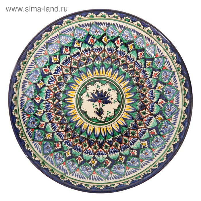 Ляган Риштанская Керамика Ляган Риштанская Керамика "Узоры", 28 см, МИКС