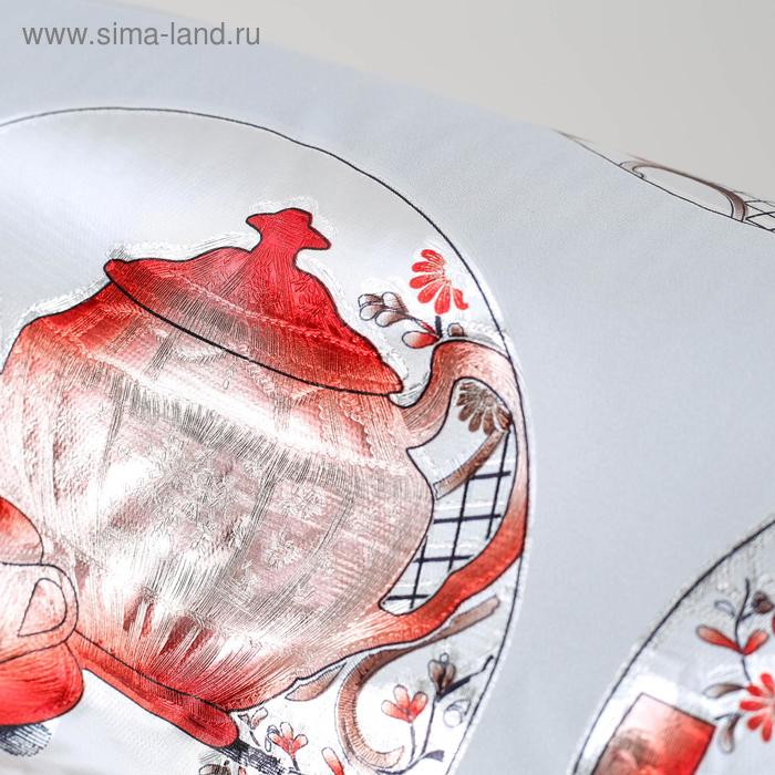 Клеёнка на стол &laquo;Посуда&raquo;, на тканевой основе, ширина 137 см, рулон 20 м, толщина 0,25 мм