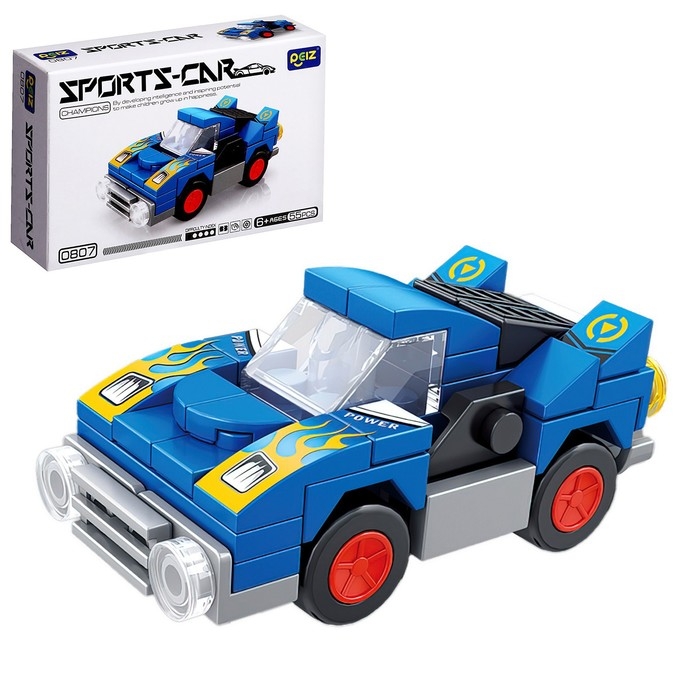 Конструктор Гонка «Спорткар», 55 деталей Конструктор Гонка «Спорткар», 55 деталей